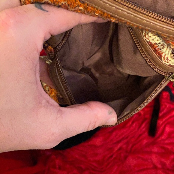 Orange Boho Aztec Crossbody Bag - Picture 6 of 9